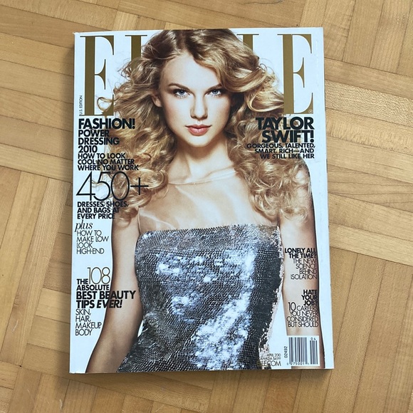 RARE Taylor Swift ELLE magazine cover - April 2010 - Speak Now Era 💜 - Picture 1 of 7